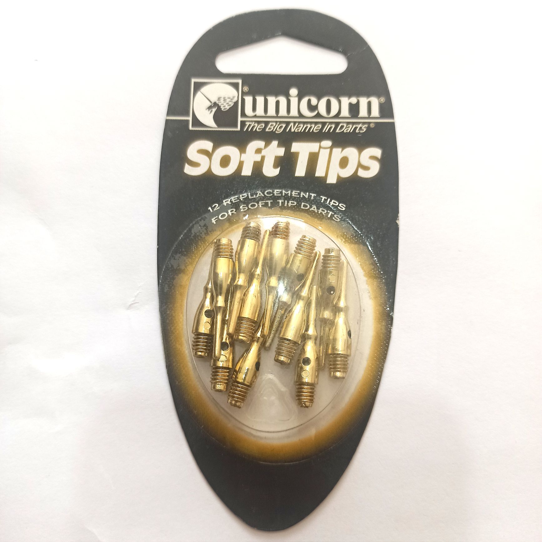 نوک پلاستیکی دارت برند یونیکورن SOFT TIP بسته 12عددی_ رنگ طلایی